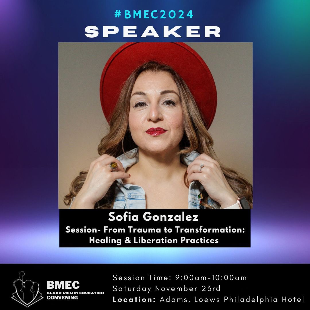 _sofiaspeaks's tweet photo. 🚨 A week from today 🚨:
.
My goodness-I’m counting it down. Can’t wait to be in community to both learn & give with @CenterBlackEd 🔥! Who’s comin? !! ✨
.
#bmec #breakoutspeaker #latinaeducator #weneedblackteachers #insolidarity #traumainformed #flows #philly #sofiaspeaks https://t.co/rbKcFa8Yxk