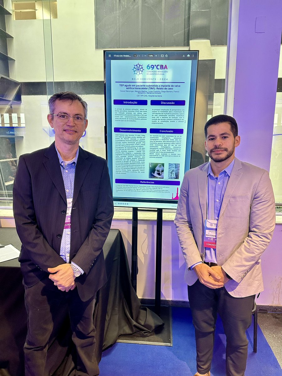 celoufba's tweet photo. Another excellent opportunity to represent the Bahian Society of Anesthesia (SAEB) at the Annual Brazilian Anesthesia Meeting. Presenting important posters with our dear residents https://t.co/SM766zVGzD