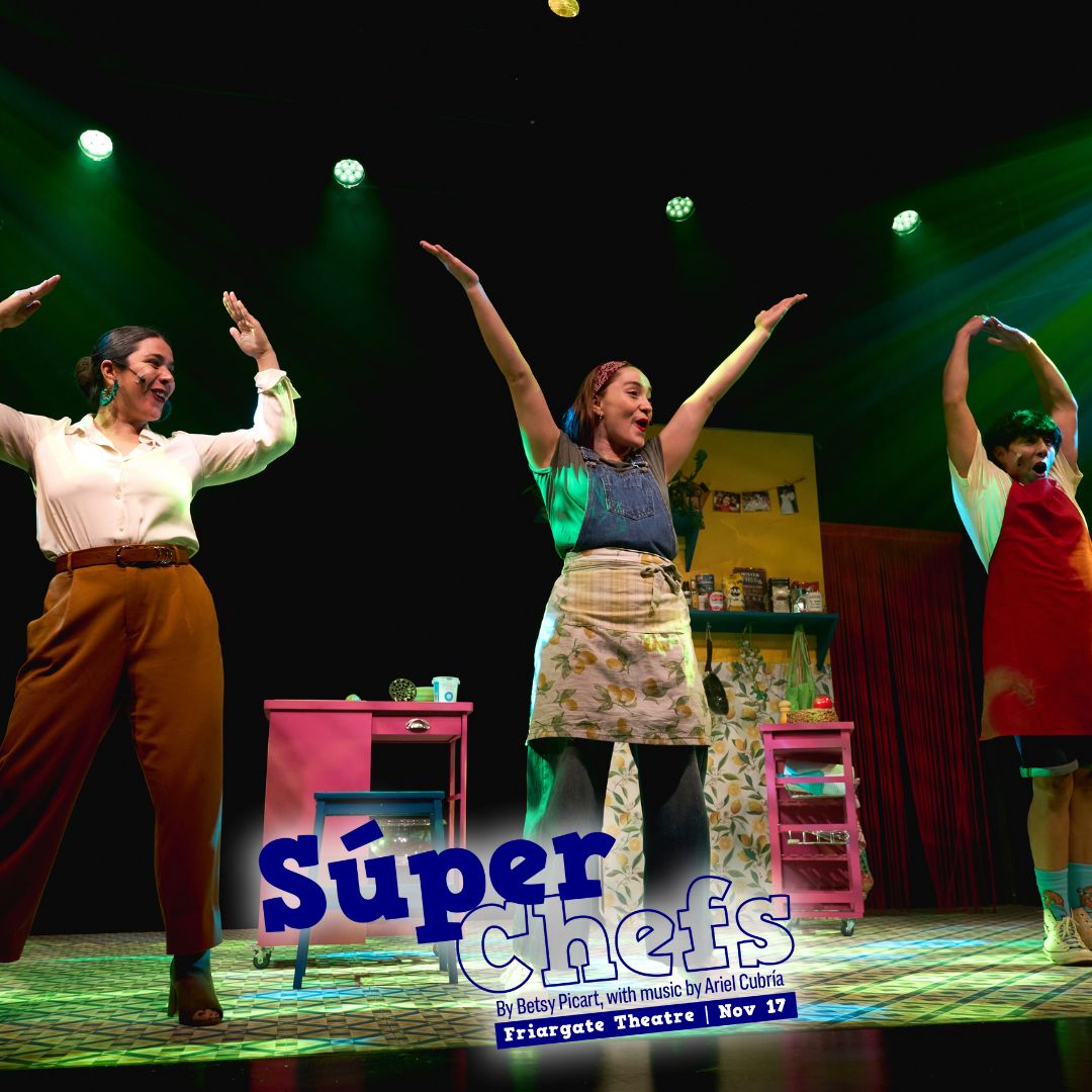 Mayatheatre's tweet photo. Family plans for tomorrow? Sorted! Celebrate with #SuperChefs on its last #tour stop! An interactive musical about cooking together &amp; challenging gender roles filled with Latin rhythms &amp; yummy treats👩‍🍳 

📍Friargate Theatre #York
📅 Sun 17 Nov, 11 &amp; 13:30
Link to tickets on bio! https://t.co/DbaVellUKa