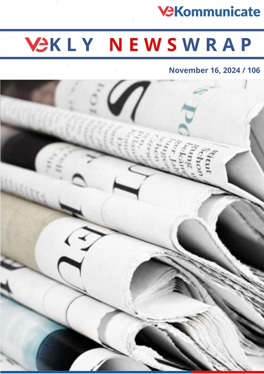 VeKpolicy's tweet photo. VeKly News Wrap- 106 Edition 

#economy #trade #Pharma #automotive #energy #steel https://t.co/ttzo1Xy8S7