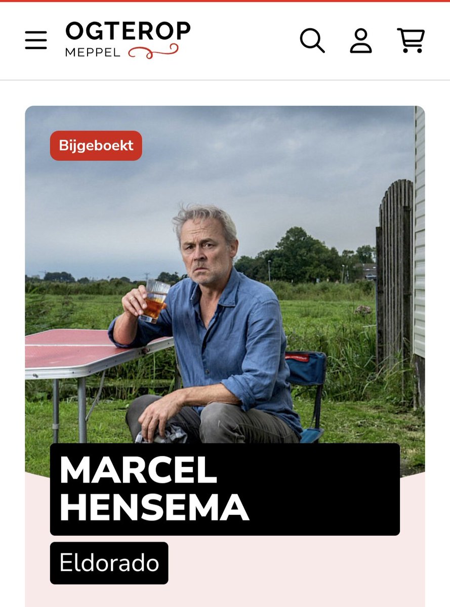💥Bijgeboekt! En nu in verkoop!
Marcel Hensema met 'Eldorado'> zat 15 maart 2025
Over een klein stacaravan-parkje dat dreigt te worden opgekocht door een recreatiegigant... Marcel speelt alle 12 typetjes😊
🎟 &amp; ℹ️:
schouwburgogterop.nl/programma/marc…