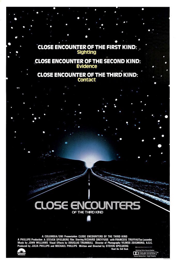 FilmNewsNos's tweet photo. 🎬MOVIE HISTORY: 47 years ago today, November 16, 1977, the movie ‘Close Encounters of the Third Kind’ opened in theaters!
@RichardDreyfuss #FrancoisTruffaut #TeriGarr #MelindaDillon #BobBalaban #JPatrickMcNamara #WarrenKemmerling #RobertsBlossom #CaryGuffey #StevenSpielberg https://t.co/bbAC0MnuBk