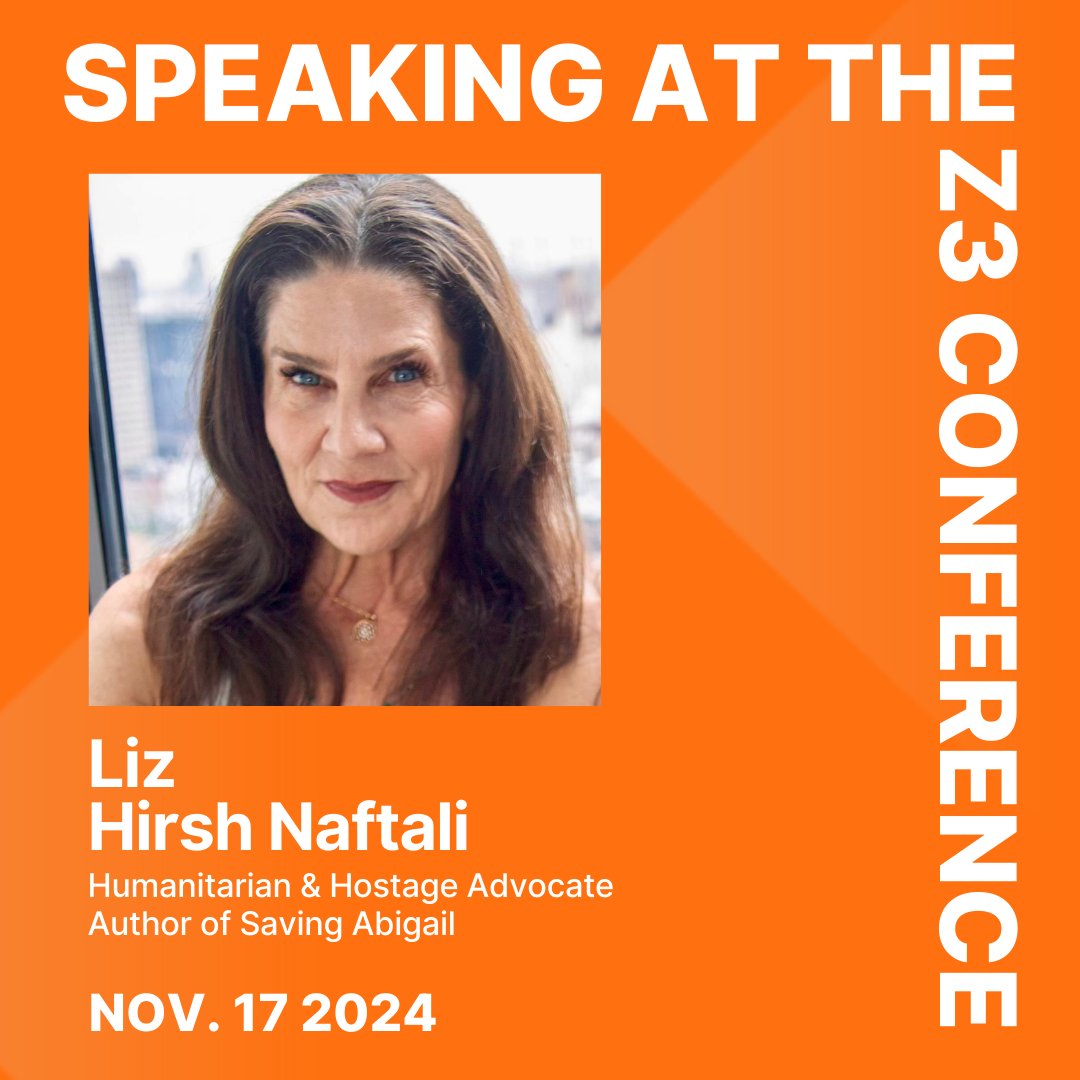 LizHirshNaftali's tweet image. Liz is speaking about Saving Abigail and what really happened on October 7th at the @z3_Project conference this weekend in Palo Alto, CA 🎗️let us know if you will be attending!

#SavingAbigail #z3conference2024 #z3Project #bringthemhomenow🎗️ #bringthemhome #SavingAbigailBook