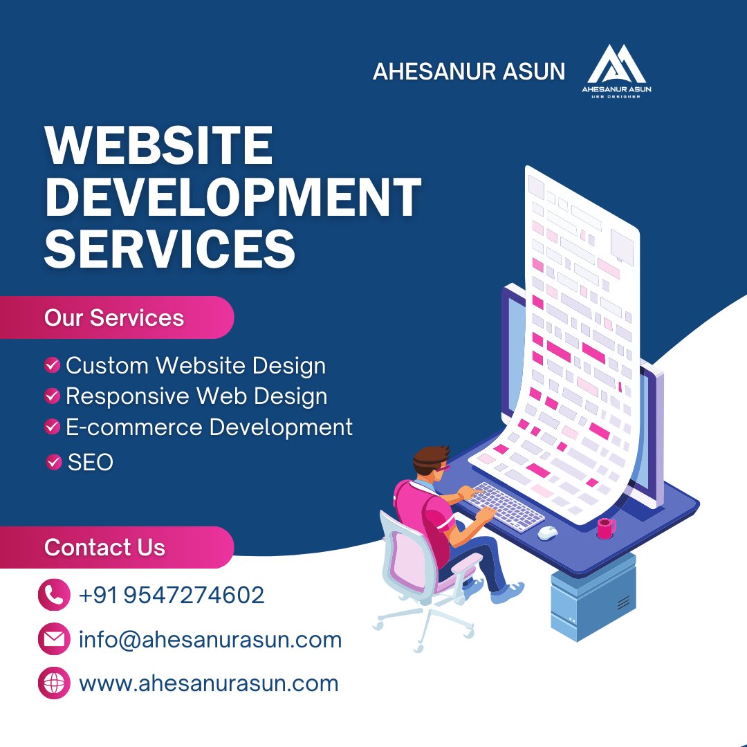 If you want to take your business online then contact the number given below
ahesanurasun.com
#WebDesign #WebsiteDevelopment #UserExperience #CreativeDesign #BusinessWebsite #SEOFriendly #OnPageSEO #BoostYourBusiness #WordPressDesign #WooCommerce #FreelanceWebDesigner