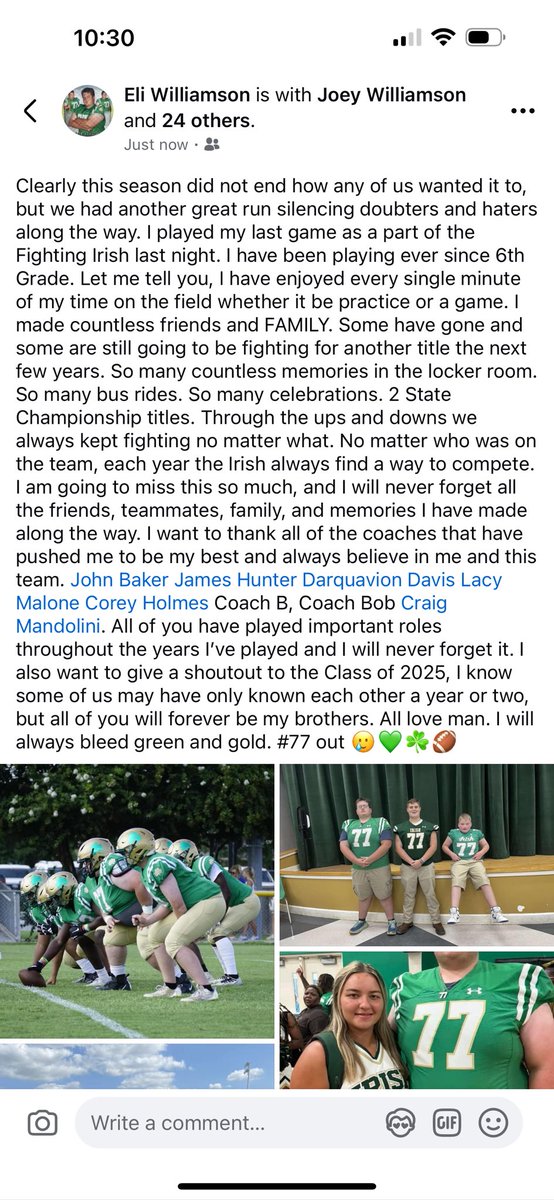 EliWill77's tweet photo. Love this Team man! 💚💚☘️🏈 https://t.co/lcte0aTP7E