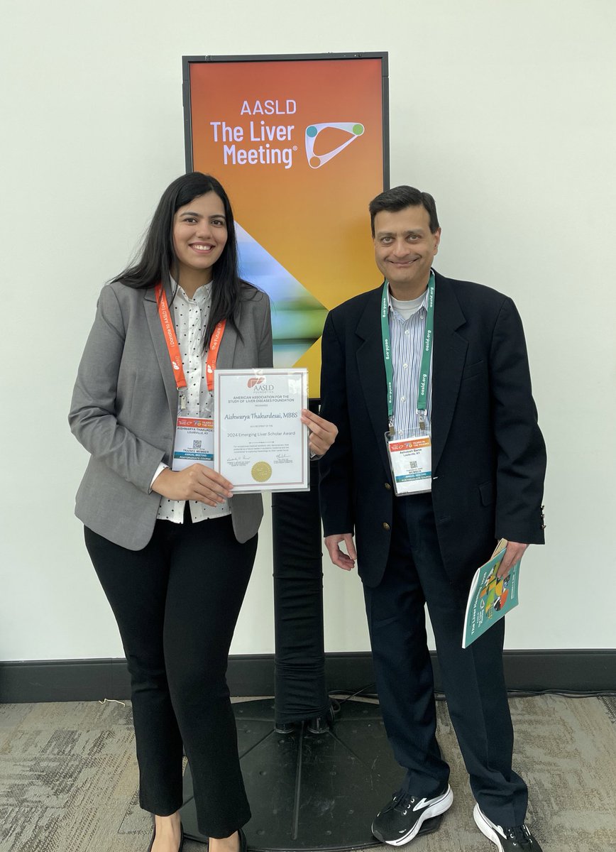 Aishwarya Thakurdesai, MBBS (@aishwarya_td) on Twitter photo My ❤️ for GI and hepatology took root as a baby intern under the guidance of Dr. Ashutosh Barve, an exceptionally inspiring mentor, clinician, and educator.
The opportunity to attend TLM with him is truly surreal! 😊
<a href="/AASLDFoundation/">AASLD Foundation</a> <a href="/AASLDtweets/">AASLD</a> #TLM24 My ❤️ for GI and hepatology took root as a baby intern under the guidance of Dr. Ashutosh Barve, an exceptionally inspiring mentor, clinician, and educator.
The opportunity to attend TLM with him is truly surreal! 😊
<a href="/AASLDFoundation/">AASLD Foundation</a> <a href="/AASLDtweets/">AASLD</a> #TLM24