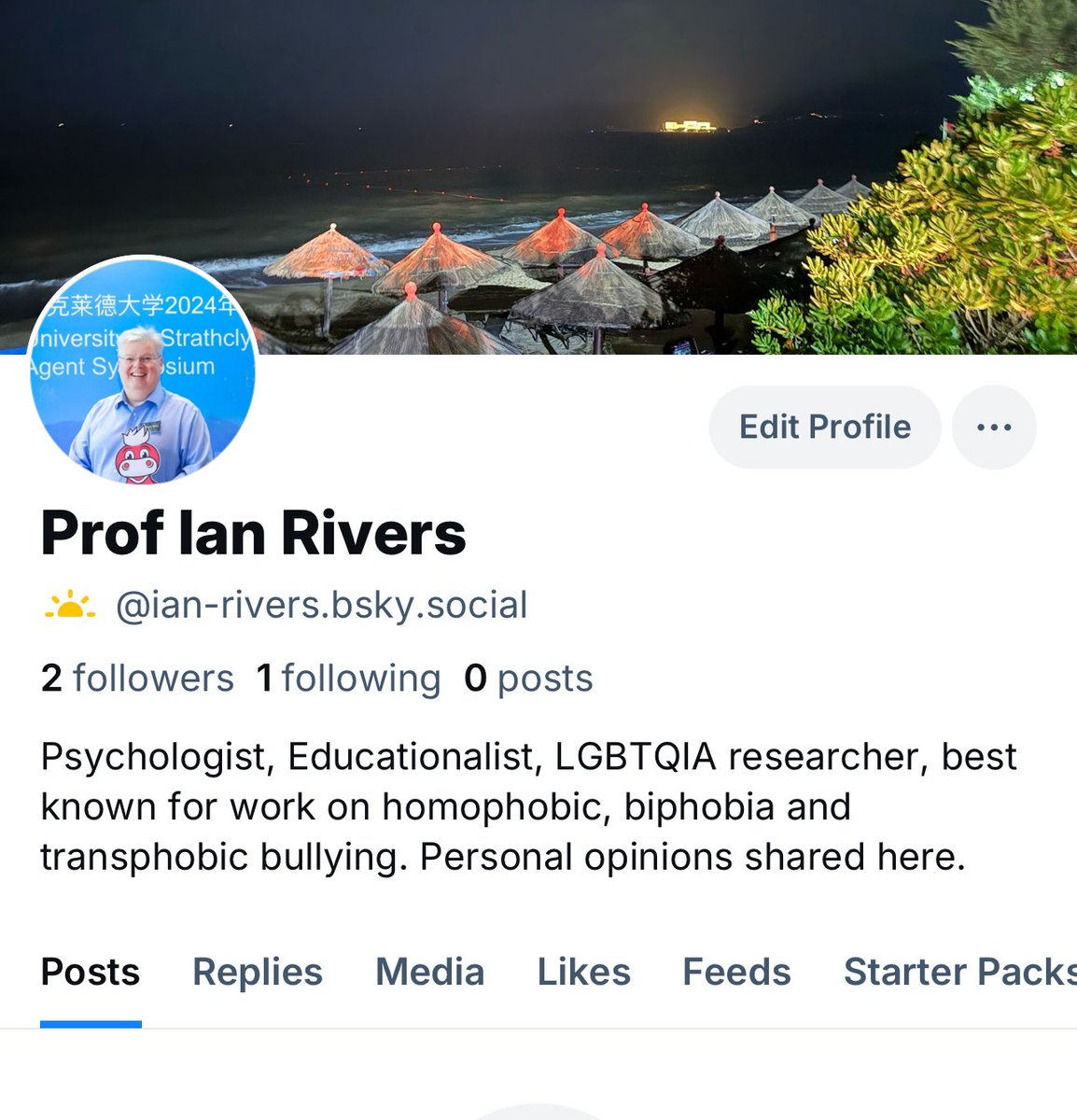 Prof Ian Rivers (he/him) ๐ณ๏ธโ๐๐ช๐บ๐บ๐ฆ (@ian_rivers) on Twitter photo Moving socials Moving socials