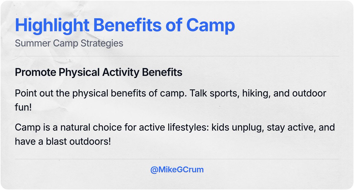 MikeGCrum's tweet photo. Promote Physical Activity Benefits https://t.co/OObQlAGTX9