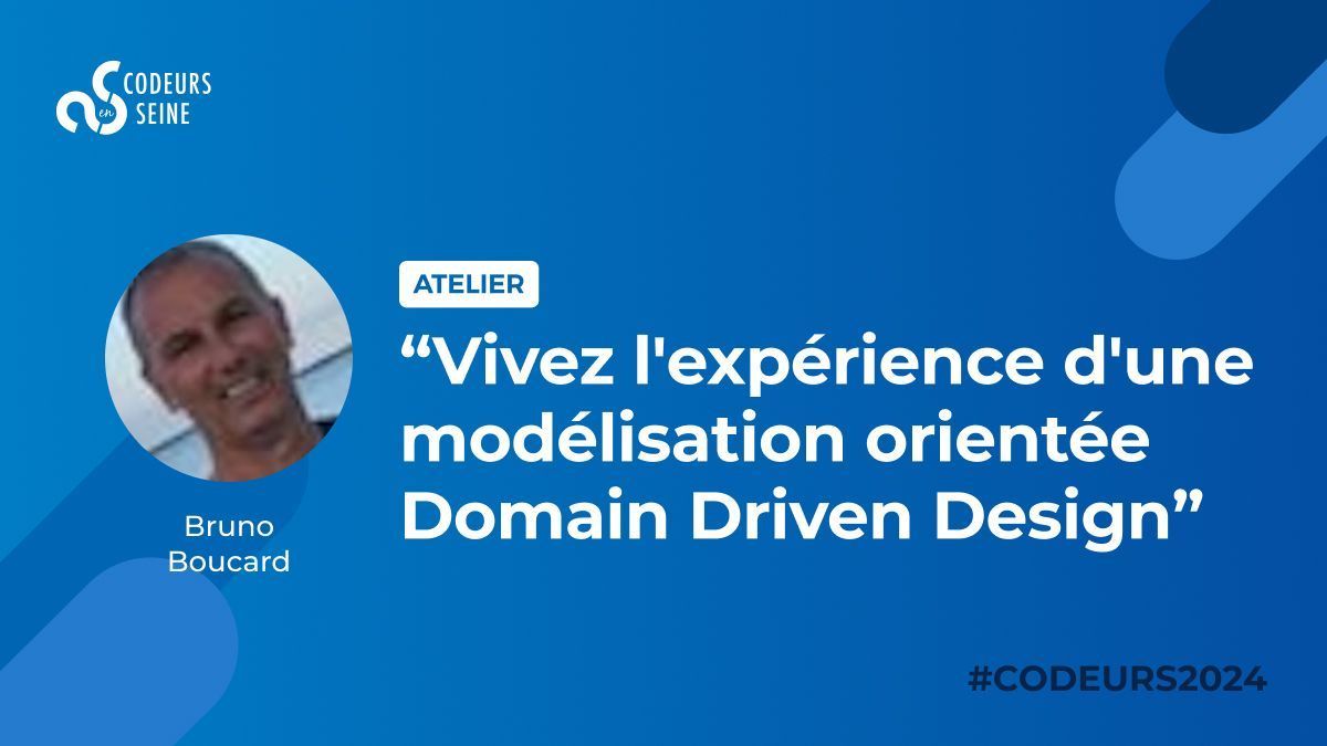 codeursenseine's tweet photo. 🎨 [15h30 - Dernier atelier du 21/11 ] 
"Vivez l'expérience d'une modélisation orientée Domain Driven Design" avec  @BrunoBoucard. Plongez dans le DDD pour concevoir des modèles alignés sur les besoins métier ! 
👉 Programme  https://t.co/wQniuL4ywO 
#Codeurs2024 #DDD https://t.co/Bk3JQrzaIF