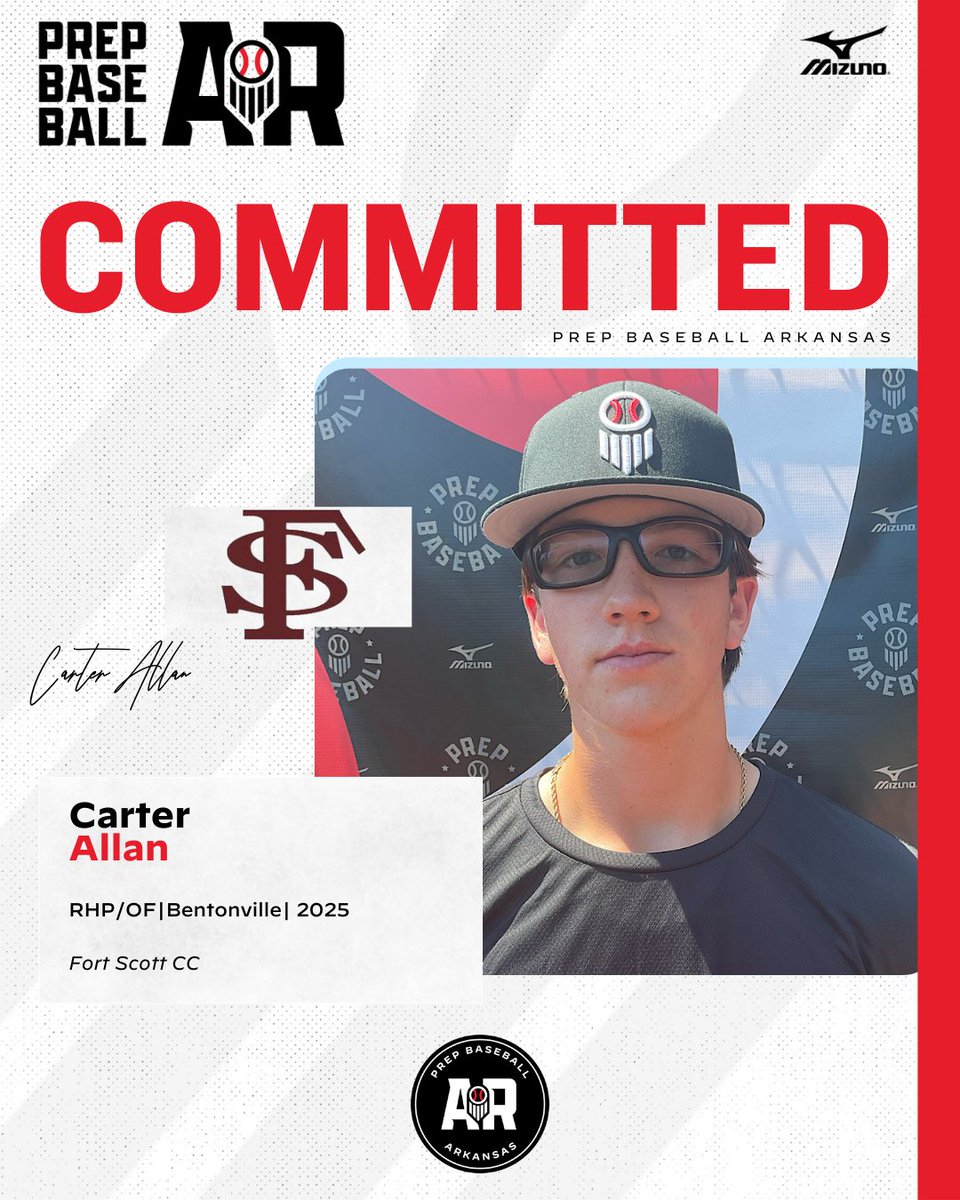 PBR Arkansas (@prepbaseballar) on Twitter photo RHP/OF Carter Allan (Bentonville, 2025) commits to Fort Scott CC
@carter__allan
@bhs_tigerpride
<a href="/fsccbaseball/">Greyhound Baseball</a>
👤PROFILE: loom.ly/hJVtjvE RHP/OF Carter Allan (Bentonville, 2025) commits to Fort Scott CC
@carter__allan
@bhs_tigerpride
<a href="/fsccbaseball/">Greyhound Baseball</a>
👤PROFILE: loom.ly/hJVtjvE