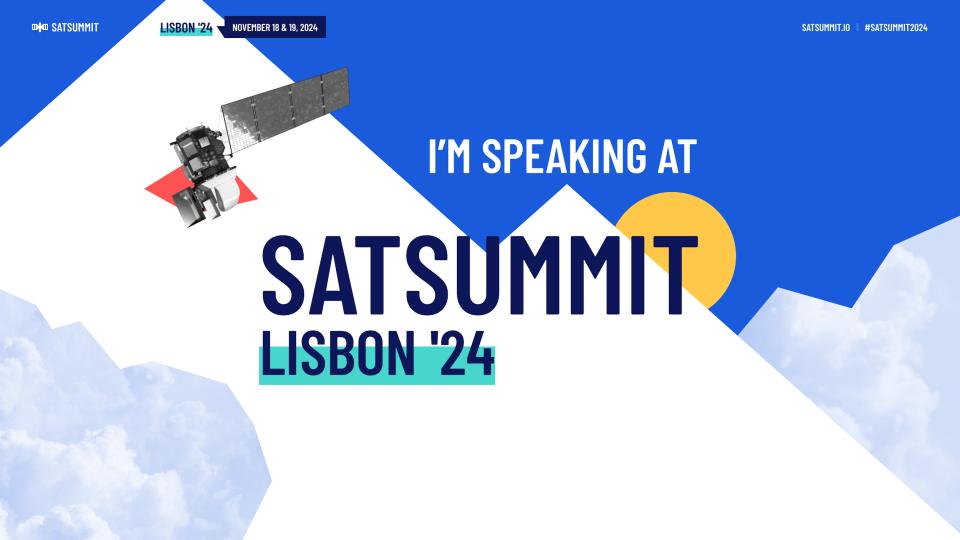 Looking forward to meeting the Earth observation community at <a href="/sat_summit/">SatSummit</a> on Monday, in my favourite European city.