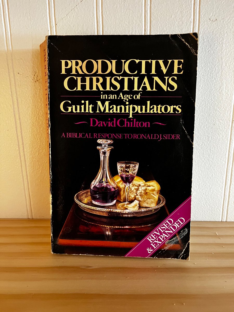 StellaMittelweg's tweet photo. We are finally expanding our home library shelving so I am seeing books I havenβt come across in a while.
Iβm not postmil or a theonomist but I think David Chilton wins for funniest book title ever, his response to Ron Siderβs Rich Christians in an Age of Hunger.
#theonomy #postmil #homelibrary
