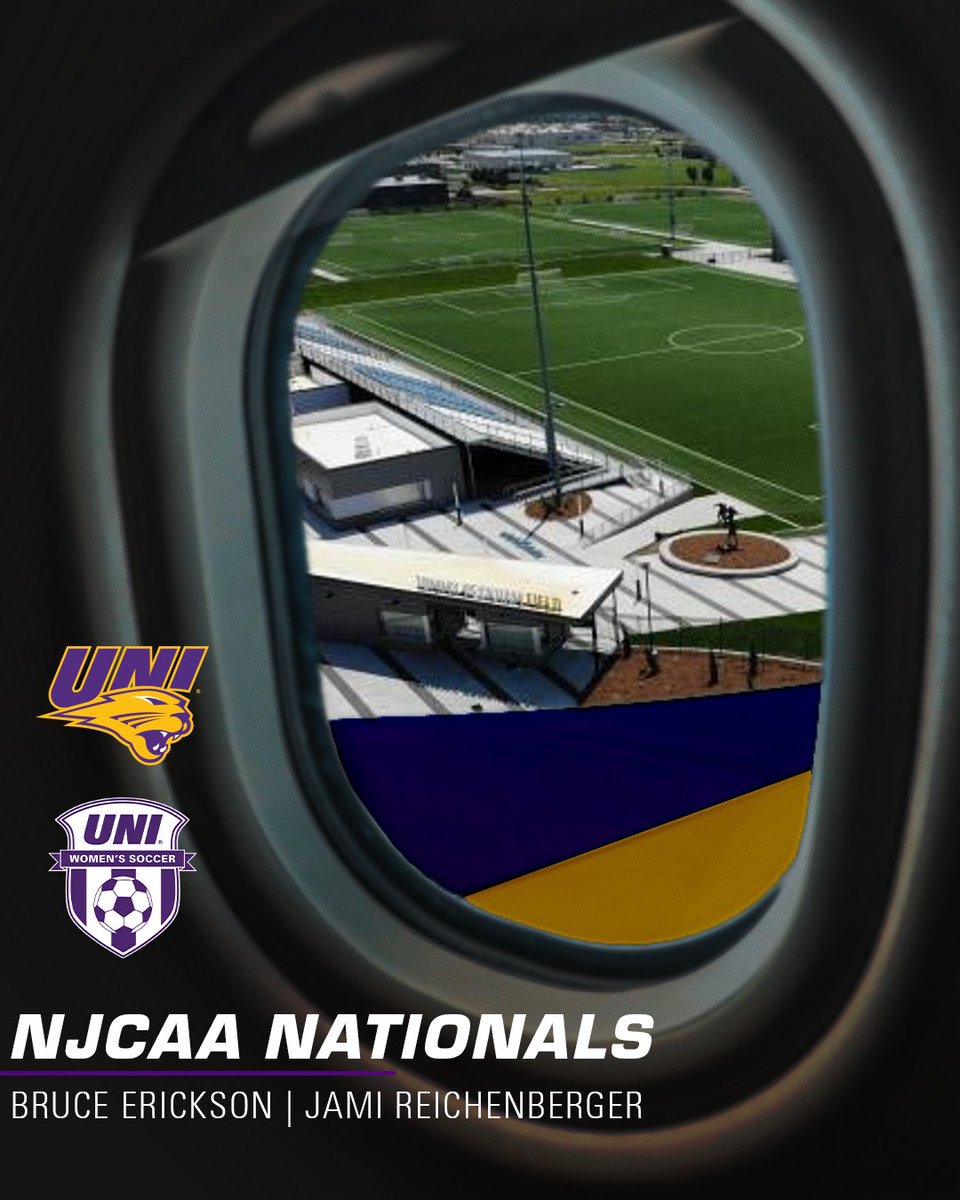 UNI_Soccer's tweet photo. Find Head Coach Bruce Erickson and Assistant Coach Jami Reichenberger on the sidelines at the NJCAA National Championship this week in Wichita, Kansas!  

#EverLoyal #1UNI #UNISOC25 https://t.co/cFLjlSyLdw