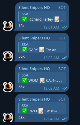SilentSnipersAI's tweet photo. Our TG has been live for 10 days and SSAI has produced absolute BANGER calls! 🔥🔥🔥

TG is free to JOIN! What are you waiting for? The time to PRINT IS NOW....

https://t.co/0LO4YJkgL9

#ssai #100x #eth #trump #btc #ethereum #100xGems #100xPotential #bitcoin $vivek $dogecast https://t.co/PXm0Kz008e