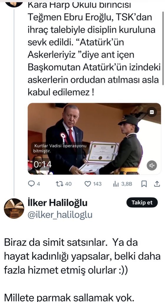 ByVanir's tweet photo. Şerefli Türk subaylarına hayat kadınlığı yapsın diye hakaret edeceksin öylemi aq iti seni bakalım nereye kaçacaksın ? 
Twit silince silinmiş olmuyor aq iti @ilker_haliloglu https://t.co/t6a42OGpSs