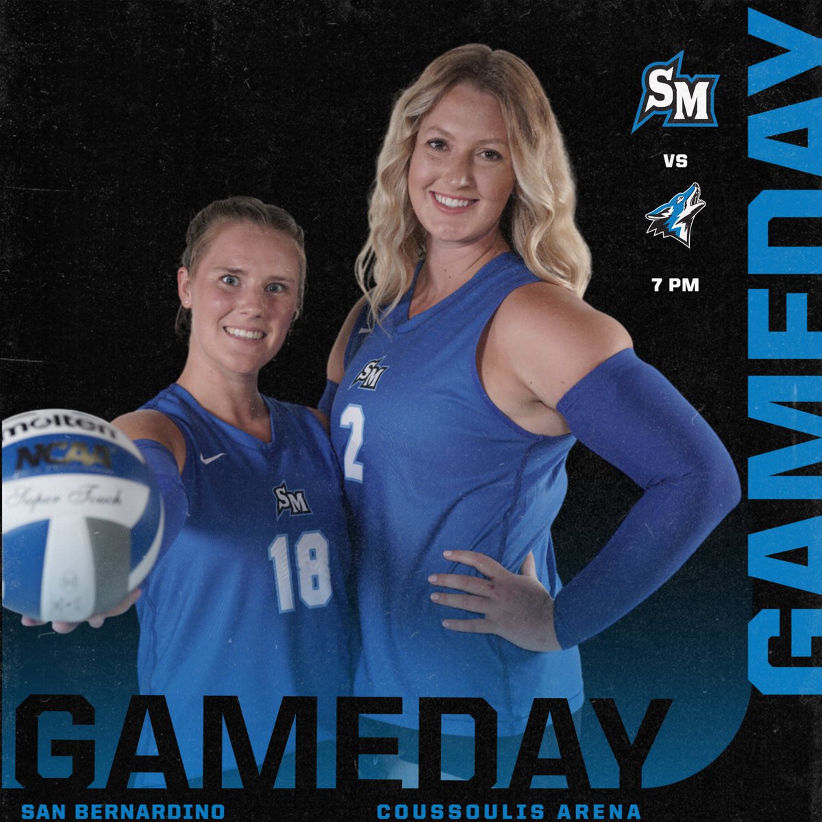 CSUSM Volleyball (@csusmvolleyball) on Twitter photo It's GAMEDAY in San Bernardino! The Cougars will play their final game of the season tonight at 7 p.m. against Cal State San Bernardino. 
#BleedBlue 
📊 csusbathletics.com/sidearmstats/w…
📺($) flosports.link/3LQGTWm It's GAMEDAY in San Bernardino! The Cougars will play their final game of the season tonight at 7 p.m. against Cal State San Bernardino. 
#BleedBlue 
📊 csusbathletics.com/sidearmstats/w…
📺($) flosports.link/3LQGTWm