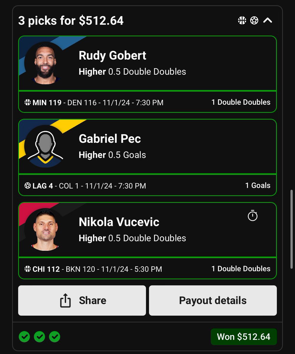 DarkLedgerX's tweet photo. Proof is in the picks! These winning slips show exactly why locking in with us is a no-brainer. Sharp plays, real results, and consistent wins. Don’t miss out—join the squad and start cashing in today!

Free Discord Below. (Temporarily) 

https://t.co/dl17X5X3hq https://t.co/99Dl1Zekak