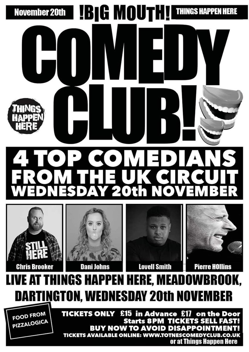 BigMouthComedy's tweet photo. Roll up, roll up, step right this way...for our last Bigmouth show of the year at Things Happen Here on Wed 20th Nov!

Tickets £15 in advance from https://t.co/RWbByEBaox
£17 on the door.

Headlined by the hilarious @pierrehollins (Saturday Night Live, Hugh &amp; Laurie... https://t.co/HNckuflKJN