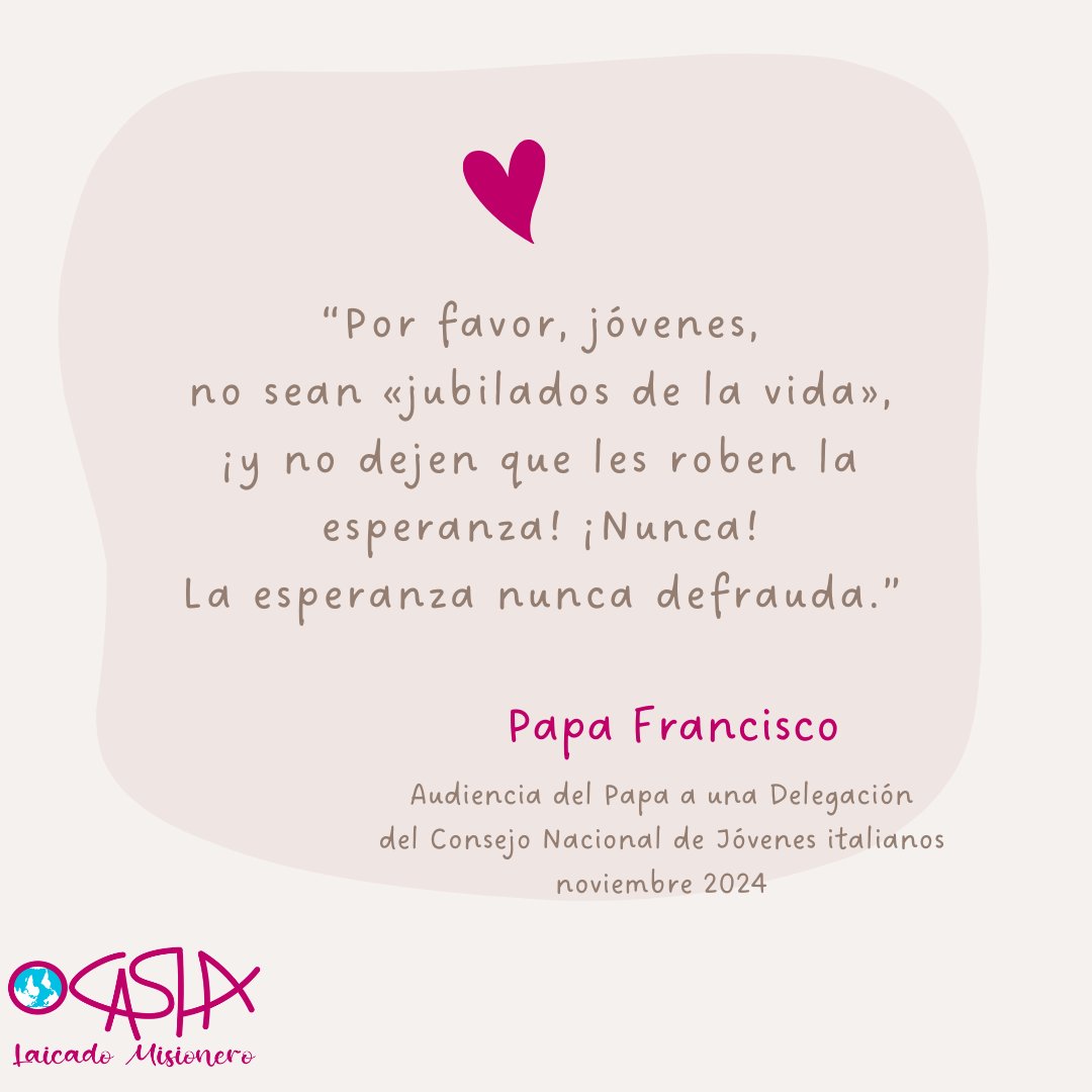 El Papa Francisco se dirige a unos jóvenes italianos «¡La esperanza no defrauda!»

#PapaFrancisco #esperanzaenDios