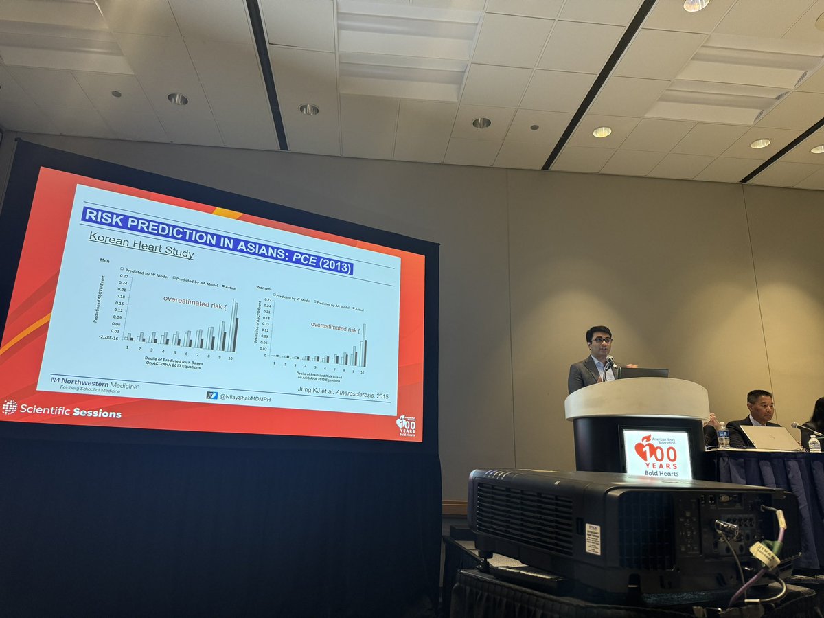 NMCardioVasc's tweet image. At #AHA24, Nilay S. Shah, MS, MPH (@NilayShahMDMPH), presented on the @American_Heart PREVENT #RiskModel and its accuracy for the #AsianAmerican population.