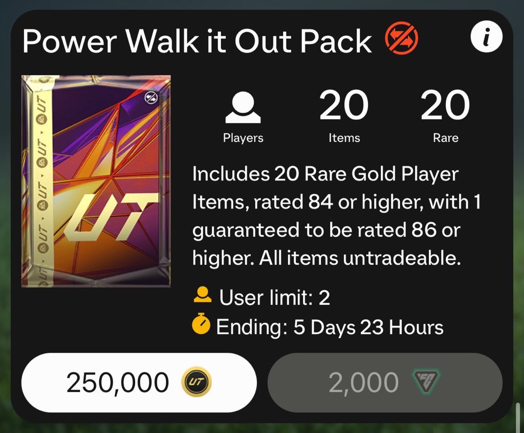 🚨 WHO WANTS TO OPEN THE NEW 250K PACK ON #FC25?🚨

LIKE, RETWEET and FOLLOW! ✅

Reply with your platform and I’ll choose the winner soon! 🔥