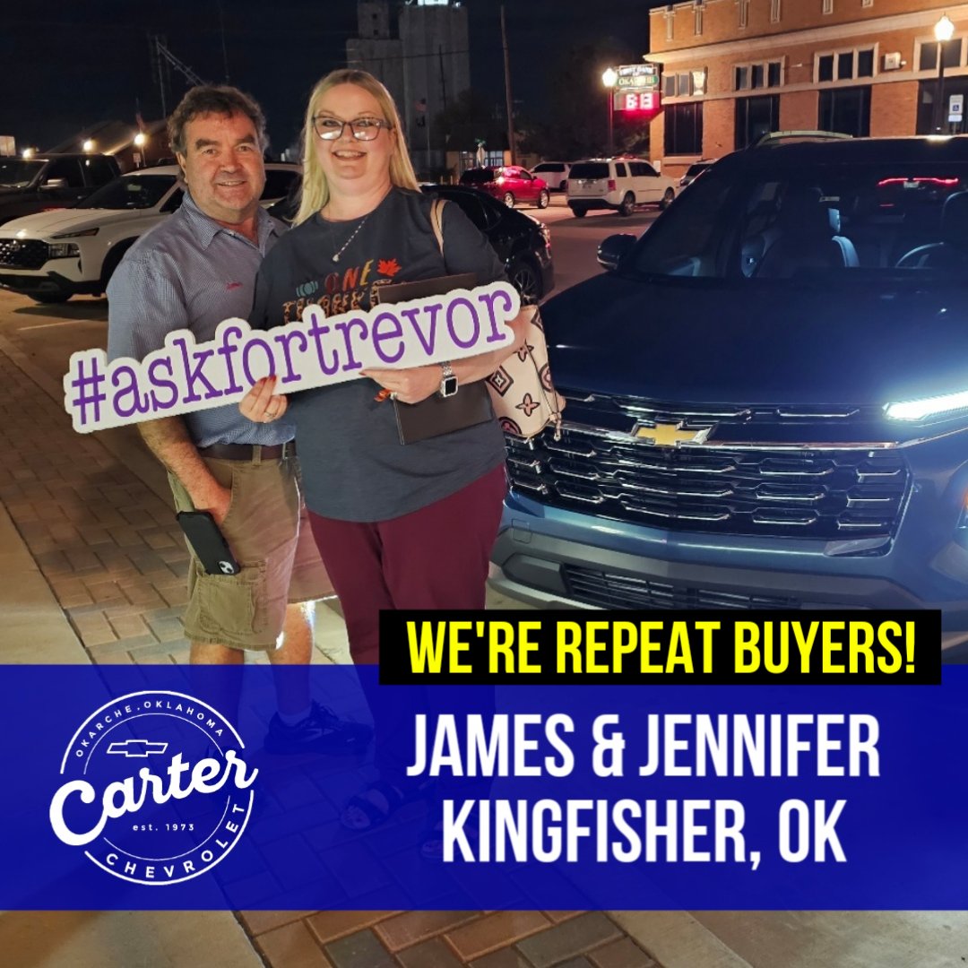 tleffingwell3's tweet image. Congratulations to my friends James and Jennifer, and their new Equinox! Thanks again, guys! #makingfriends #askfortrevor #referralswork #carterversary #carterchevrolet #theroadto400 #tellyourfriends #repeatbuyersarebest