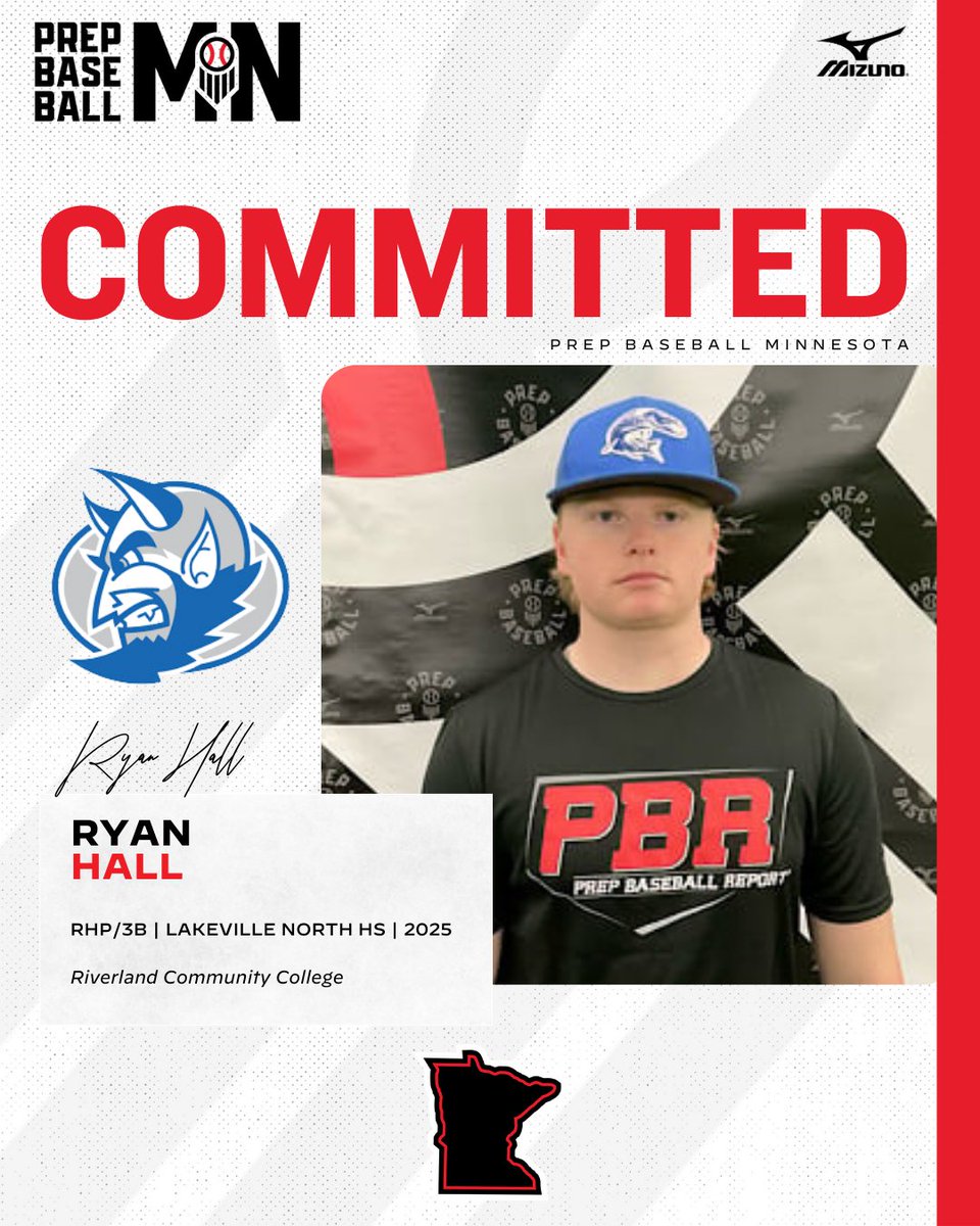 🎓𝐂𝐨𝐦𝐦𝐢𝐭𝐦𝐞𝐧𝐭 𝐖𝐚𝐭𝐜𝐡🎓

Ryan Hall, (2025, RHP/3B, <a href="/LN_Baseball/">Lakeville North Baseball</a>) commits to Riverland Community College.

👤 loom.ly/-gZgvhA

<a href="/RyanHall1418/">Ryan Hall</a> ✖️ <a href="/RCCbaseball/">Riverland Baseball</a>