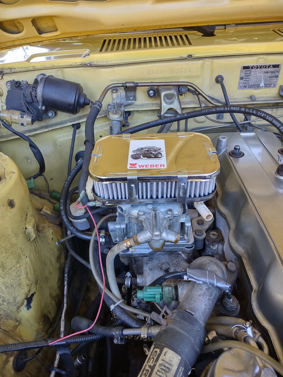 BigchrisCooks's tweet photo. It ain't fancy but is sure is fun to drive! It's paid for and the government can't shut it off. #Toyota #Celica #Weber #LCEngineering https://t.co/So8Ra3o05n
