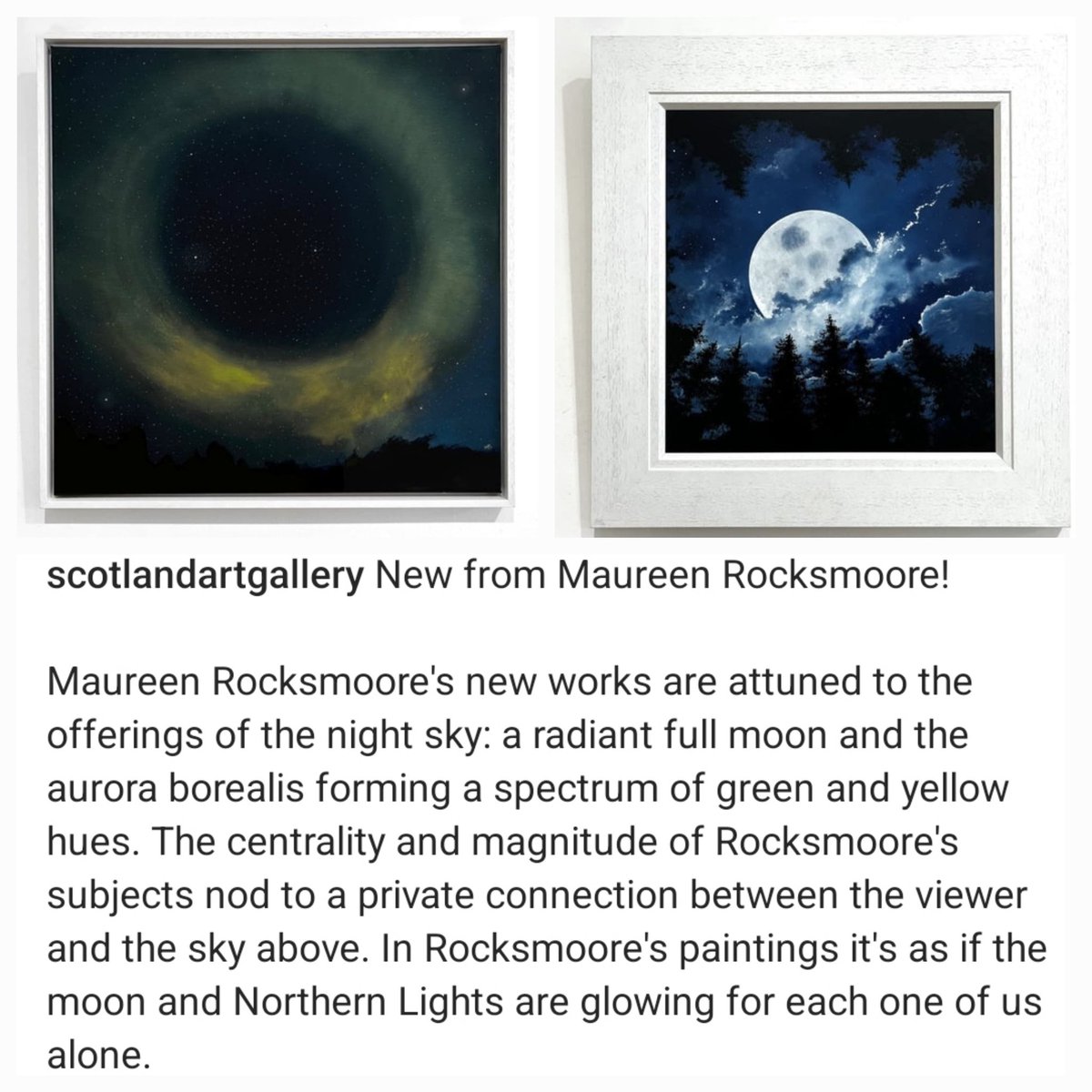 moe_rocksmoore's tweet photo. ☆ Available now at Scotland Art Gallery Glasgow ☆ 
The Whirlpool Frequency ☆ The Moon is a language humans have forgotten ☆ Oil on canvas ☆ ☆ Winter Exhibition 2024 ☆ @scotlandartgallery #nightscapes #starscapes #escapes #oilpainting  @WhatsOnGlasgow @waspsstudios https://t.co/MQCLaefsrX