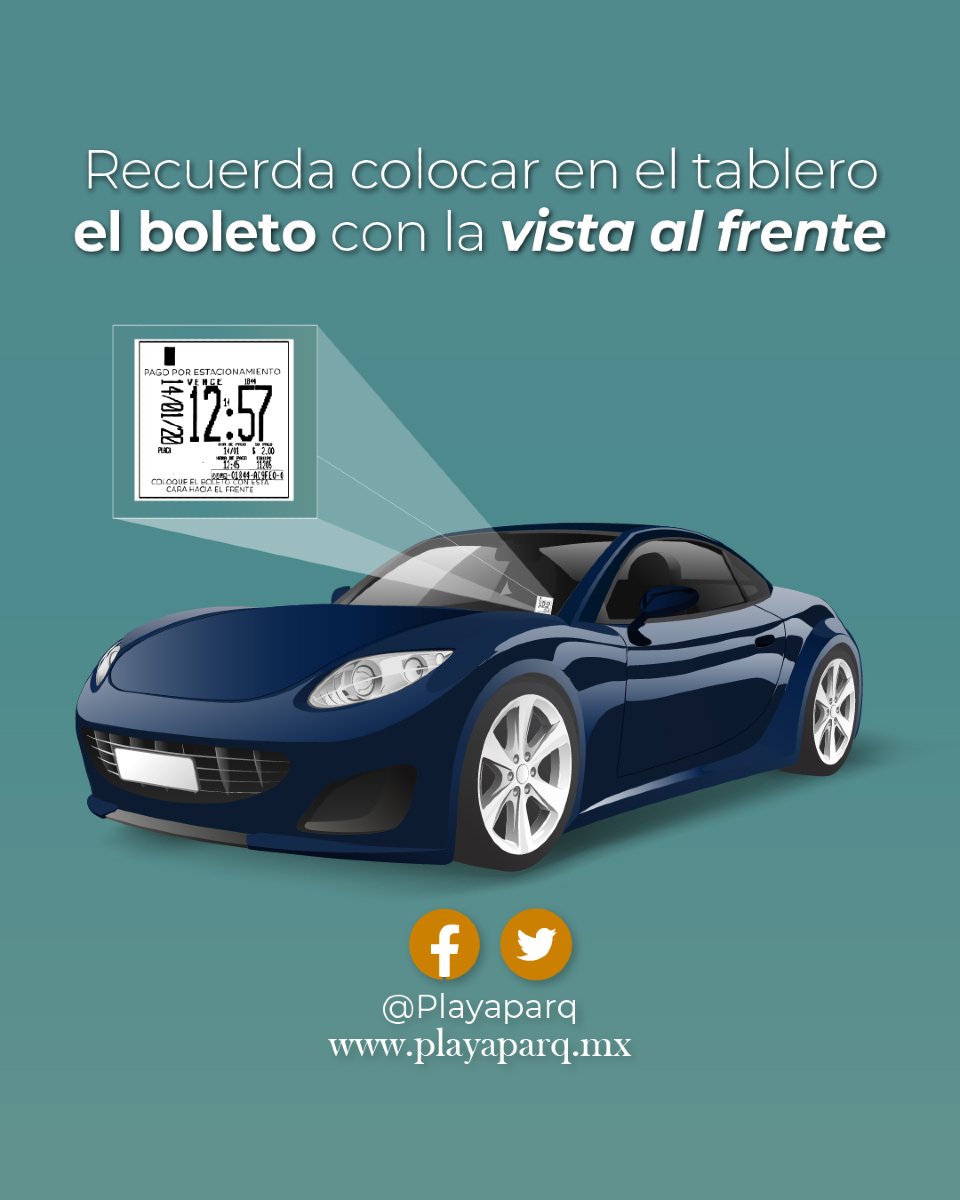 Recuerda colocar correctamente el boleto del pago de parquímetro.
Con los datos visibles sobre el tablero y del lado del conductor. 🎫❕

#Playaparq #Parquímetro #PlayadelCarmen