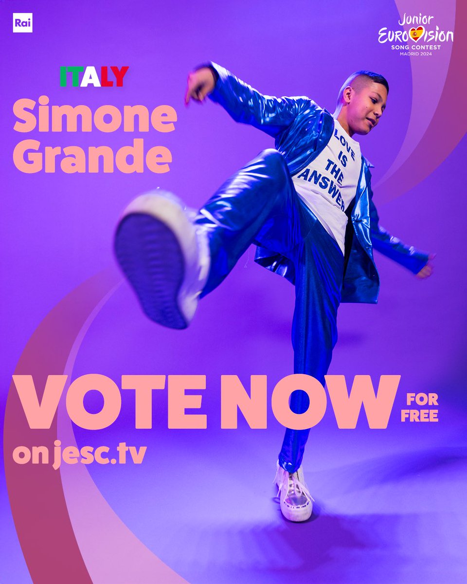 EurovisionRai's tweet image. 📣 SI VOTA! 

Tutti su jesc.tv per sostenere Simone: avete 15 minuti, a partire da, ORA! 🫶 🇮🇹 

#JESCita #JESC2024 #LetsBloom