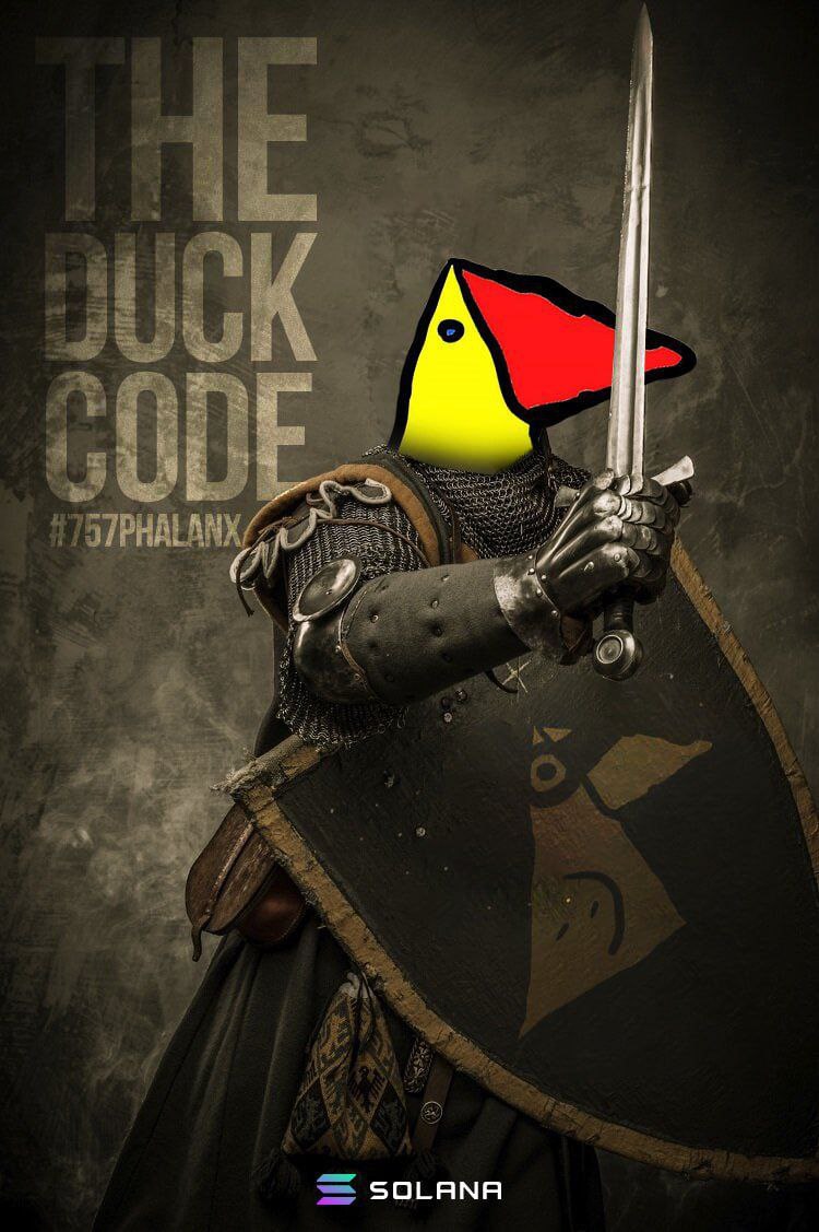 TJR_crypt's tweet photo. Introducing $DUCK THE-DUCK CODE 📜

A decentralized movement revolutionizing the game:

✅ Pump-and-dump proof
👥 Community-driven
🔍 Transparent
🔒 Secure

#757Phalanx strategy 

Join the flock 🐥! Embrace the code 💪  👉🏿 @DUCKallOver

WEB : https://t.co/uIItGrkHAf
BUY : https://t.co/0MubuYBkDl
TG : https://t.co/EiQ8aUFo60

#TheDuckCode