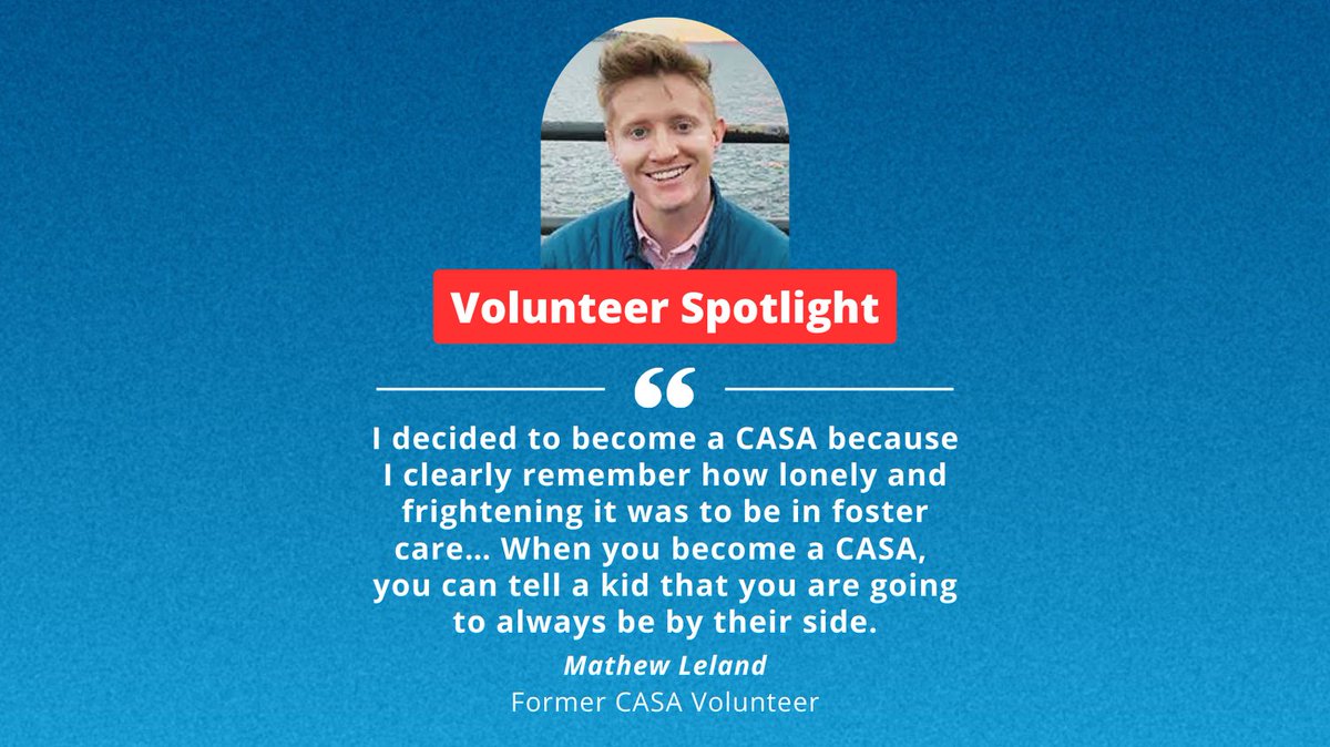 Mathew Leland, a former CASA volunteer with Yolo County, shares his own foster care experience: "I remember how lonely and frightening it was... Becoming a CASA means telling a child you'll always be by their side."

Learn more: yolocasa.org/mathew-leland