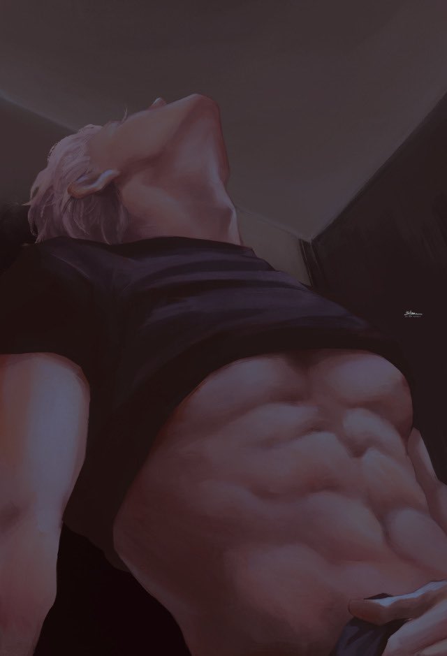 _3aem's tweet photo. washboard #jjk #GojoSatoru https://t.co/0N7hzETZvE