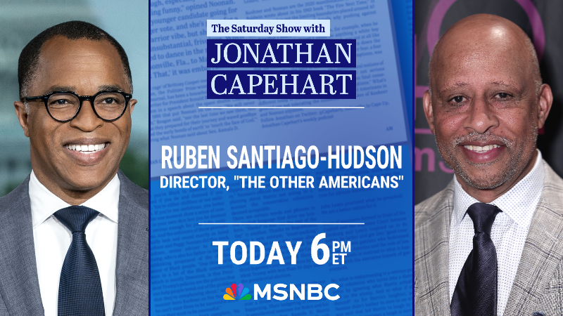 TheWeekendMSNOW's tweet image. TODAY: Director @RSantiagoHudson joins the #saturdayshow to discuss the new play "The Other Americans" starring John Leguizamo, the future of the American dream, and Latino representation in theater spaces. 6 pm ET on @MSNBC