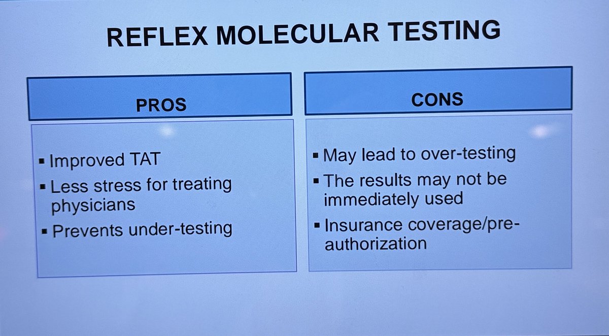 Stephen V Liu, MD (@stephenvliu) on Twitter photo Helpful discussion on optimizing the testing journey in NSCLC with Drs. Sanja Dacic, <a href="/CatherineShuMD/">Catherine A. Shu, MD</a> <a href="/RielyMD/">Gʀᴇɢᴏʀʏ Rɪᴇʟʏ</a> at #NYLung24. Pros and cons of reflex testing. Requires thoughtful consideration of each clinical setting. Helpful discussion on optimizing the testing journey in NSCLC with Drs. Sanja Dacic, <a href="/CatherineShuMD/">Catherine A. Shu, MD</a> <a href="/RielyMD/">Gʀᴇɢᴏʀʏ Rɪᴇʟʏ</a> at #NYLung24. Pros and cons of reflex testing. Requires thoughtful consideration of each clinical setting.