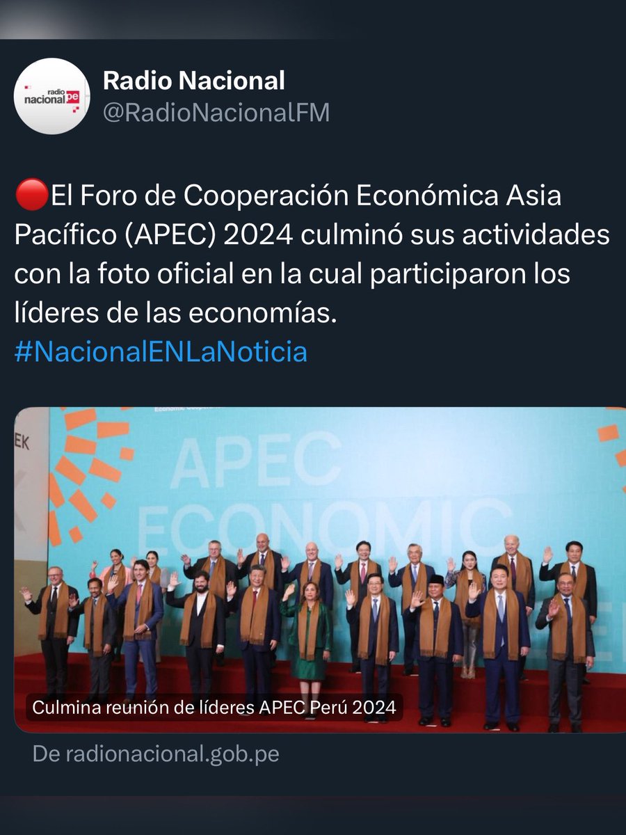 AlejoMunante's tweet image. La dos conclusiones que nos deja APEC 2024:

1️⃣ Fracasó el boicot caviar y de los zurdos radicales. Perdieron la calle.

2️⃣ Ganó el PERÚ🇵🇪. Nuestro país se posicionó como un centro estratégico de inversión para las grandes potencias.