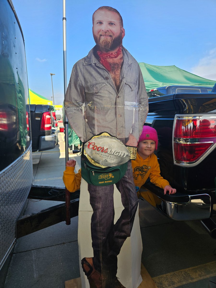 ColinCardboard's tweet photo. With a Bison victory today they can be champs.... just like me! 

Speaking of which hey @jakepaul, I'm young (a fresh 41), I'm ready to put my belt on the line, and the cougars love me! Let's pugilize! https://t.co/vCfsogz7CT