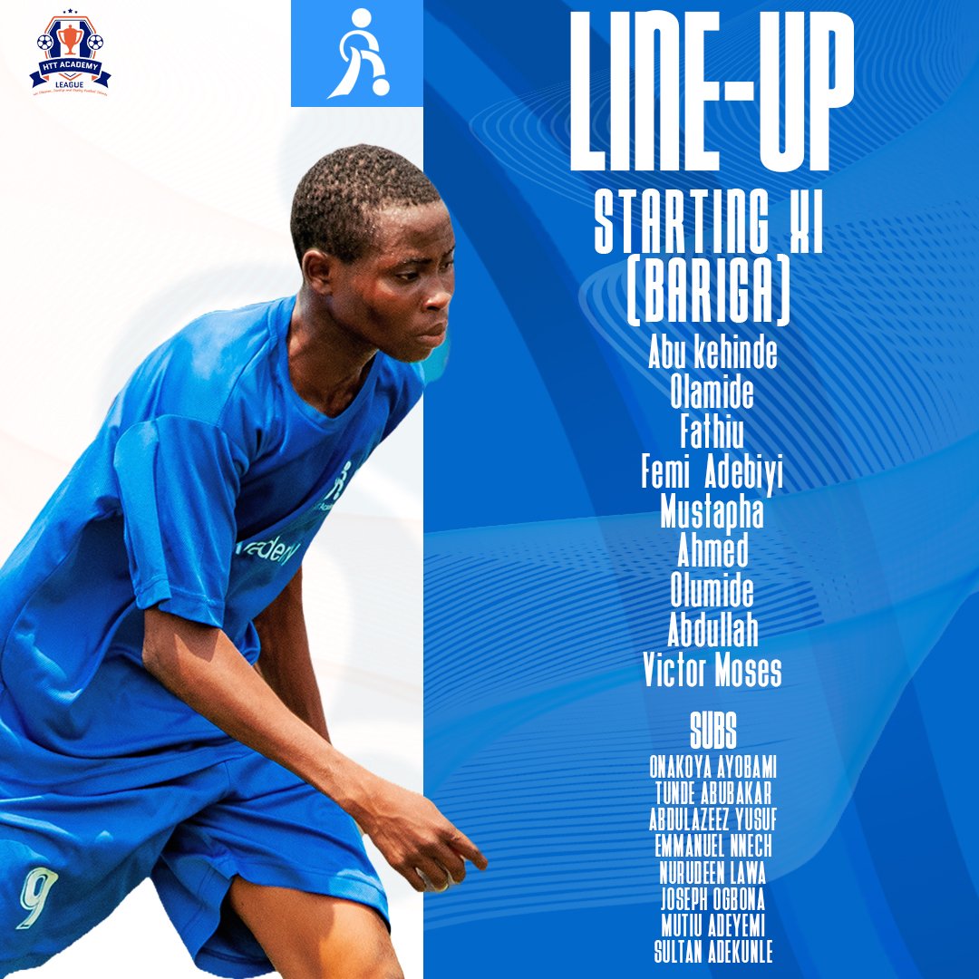 httacademy1's tweet image. Teams Starting line up in BARIGA 🟦 --- 🟧 MEIRAN 🏆
Predict your winner 🥰
.
.
.
.
#httleague2024
#grassrootstootball
#discoverdevelopdeploy
 #footballinnigeria
 #youthfootballtraining
#httacademyng
