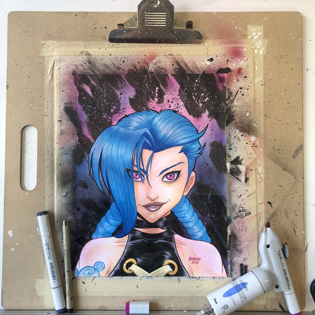 Back in Piltover for Arcane Season 2! 🛠

This show is pure magic! Here's a portrait of Jinx I did that’s still one of my faves.  Pink + blue color palette?  🤌 

The cyberpunk neon vibes always make this ol' nostalgia addict gush 💙

#ArcaneSeason2 #LeagueOfLegends #JinxFanArt