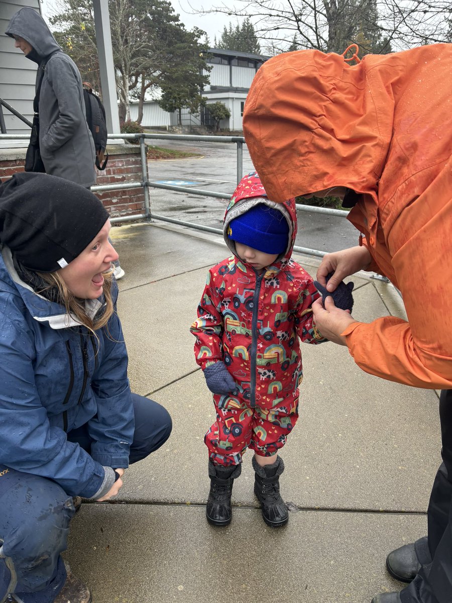 It’s raining and we’re enjoying exploring materials and discovering what makes us unique. Thank you to our community partners and educators for joining us!