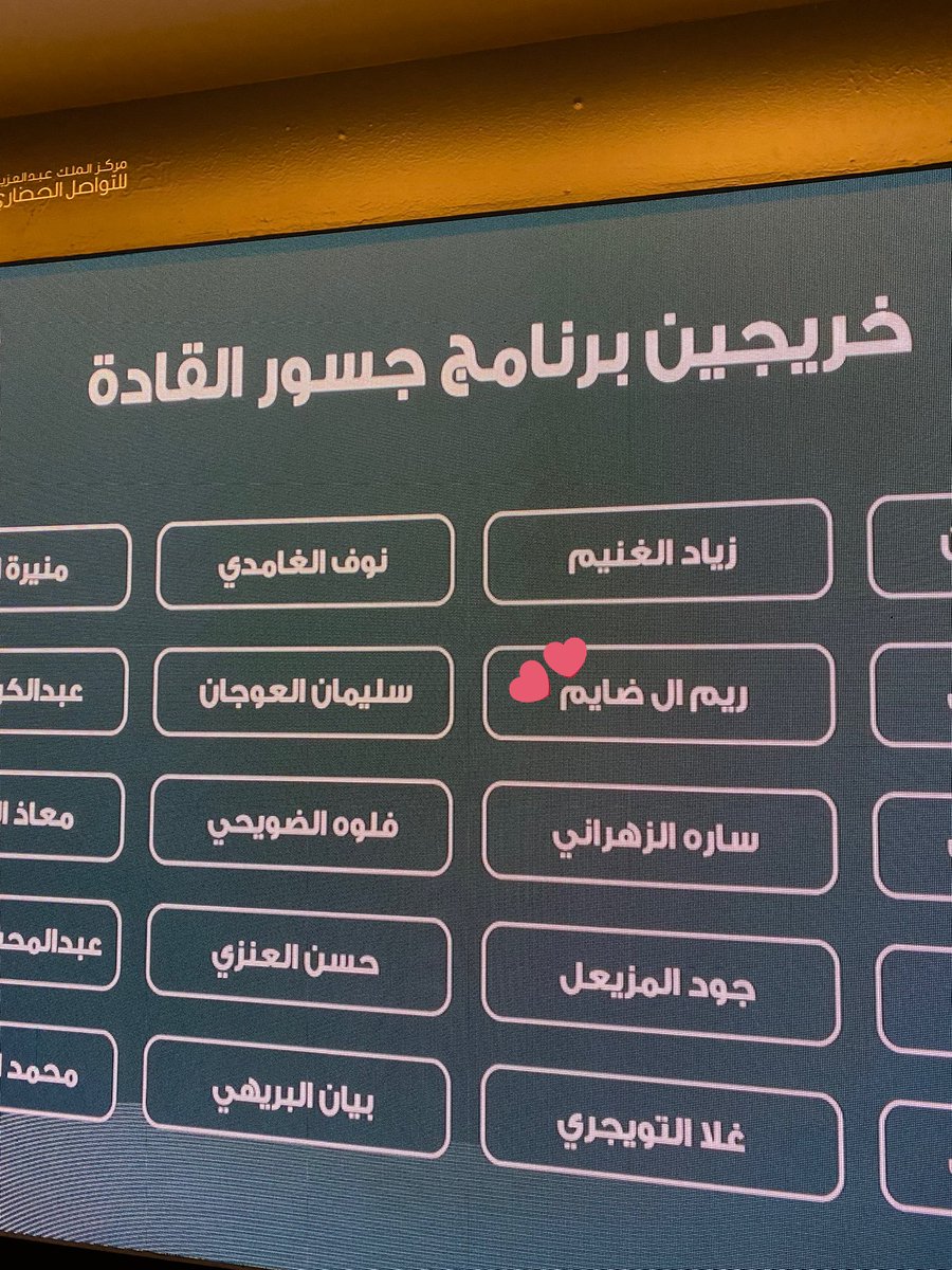 Reem (@al__daiem) on Twitter photo المركز الأول 🥇🥇🥇
أنا وفريقي بحمد الله فزنا بأفضل "مشروع استشاري" في برنامج جسور القادة 🥳 كانت ٣ أسابيع ممتعه تعلمت فيها كثير وتعرفت على أشخاص مبدعين من مختلف التخصصات
كل الثناء لمبادرة طويق لتأهيل القيادات جهود يشكرون عليها 🤍🤍 <a href="/Twaiq_SPP/">مبادرة طويق لتأهيل القيادات</a> المركز الأول 🥇🥇🥇
أنا وفريقي بحمد الله فزنا بأفضل "مشروع استشاري" في برنامج جسور القادة 🥳 كانت ٣ أسابيع ممتعه تعلمت فيها كثير وتعرفت على أشخاص مبدعين من مختلف التخصصات
كل الثناء لمبادرة طويق لتأهيل القيادات جهود يشكرون عليها 🤍🤍 <a href="/Twaiq_SPP/">مبادرة طويق لتأهيل القيادات</a>