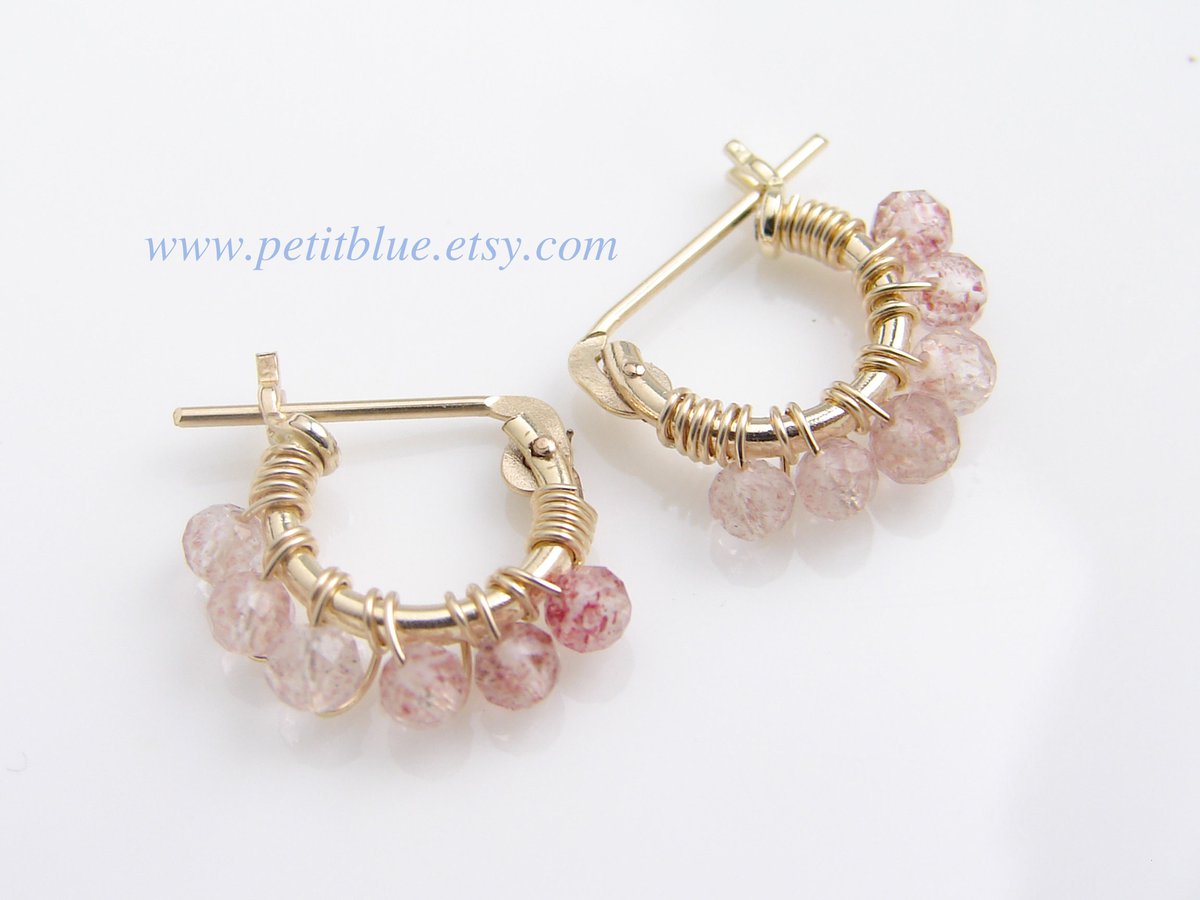 JewelryByMikako's tweet image. Strawberry Quartz Hoop Earrings ~ Gold Filled Hoop Earrings ~ Genuine Gemstone Earrings ~ Wire Wrapped Hoop Earrings ~ Huggie Earrings tuppu.net/c1fab0e9  #SmallHoop