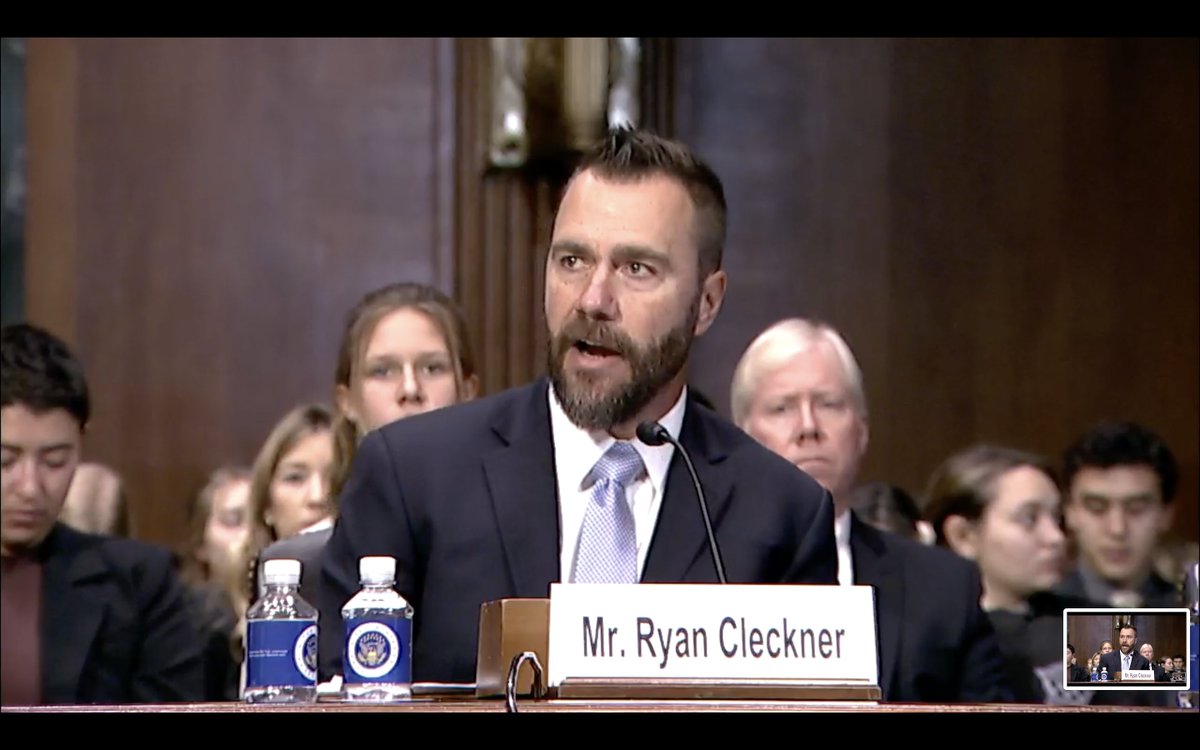 FFLSafe's tweet photo. @FFLSafe was invited to Congress to testify to the Senate Judiciary about firearms laws and the ATF. 

Here is @RyanCleckner pushing back on Sen Durbin by explaining that the Second Amendment isn't for sport and hunting, it's for overthrowing a tyrannical government. https://t.co/ywJBkCuF4L