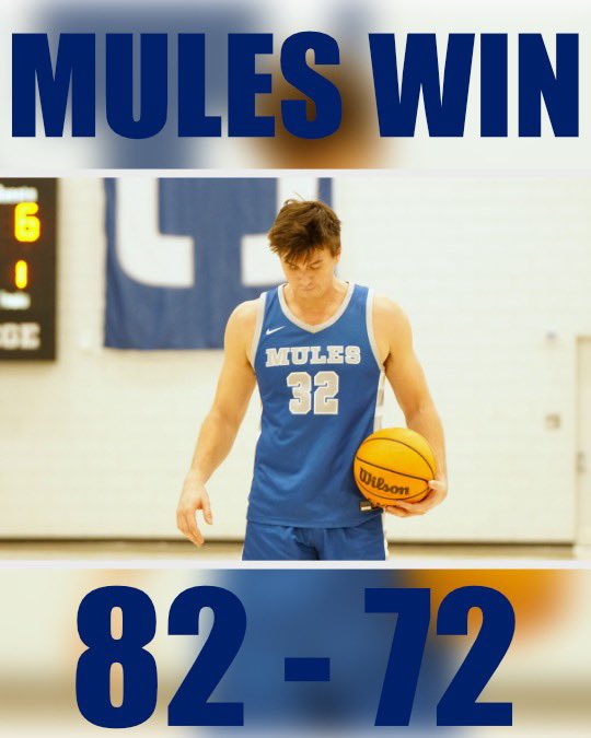 Mules go to 1-0 on the season with a victory over the WSU Lancers! Sophomore Sam Hinman leads the way with 20 points, while Savion Stroud contributes 10 boards! Back in action tomorrow at Noon against UMaine Farmington
