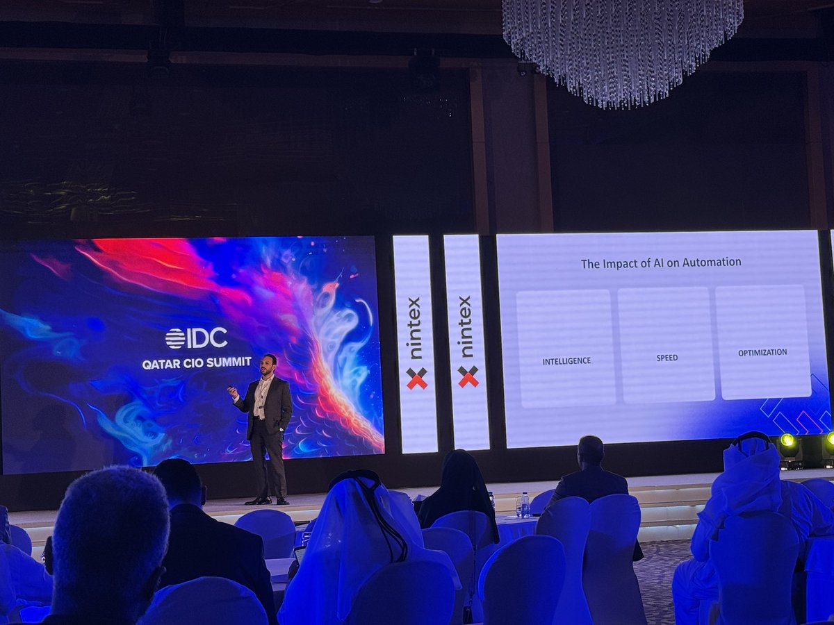 aassadi's tweet photo. Qatar CIO Summit by @idcmetaevents Great discussions on digital transformation, emerging technologies, and the evolving role of CIOs. thank to @IDC and all the speakers for the valuable insights.

#IDCCIOQatar #IDC #CIO #DigitalTransformation #TechLeadership #Qatar #FutureofTech https://t.co/wjvR7gvogO