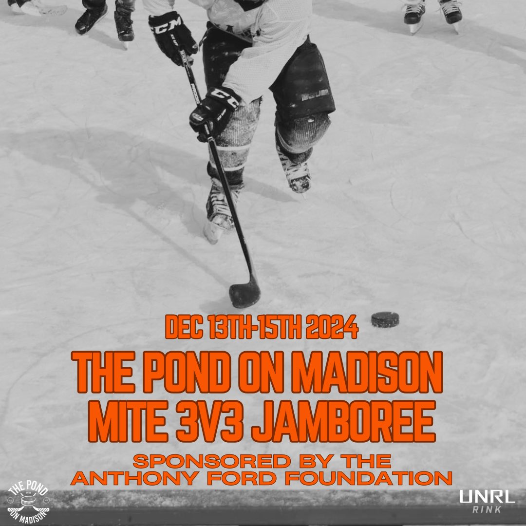 We are thrilled to announce The First Annual Pond on Madison Mite 3v3 Jamboree, Sponsored by the Anthony Ford Foundation.

This amazing event is sponsored by a wonderful non-profit foundation, and we're honored to host it.

Mite Teams, sign up here: lalink.io/3OahBDW