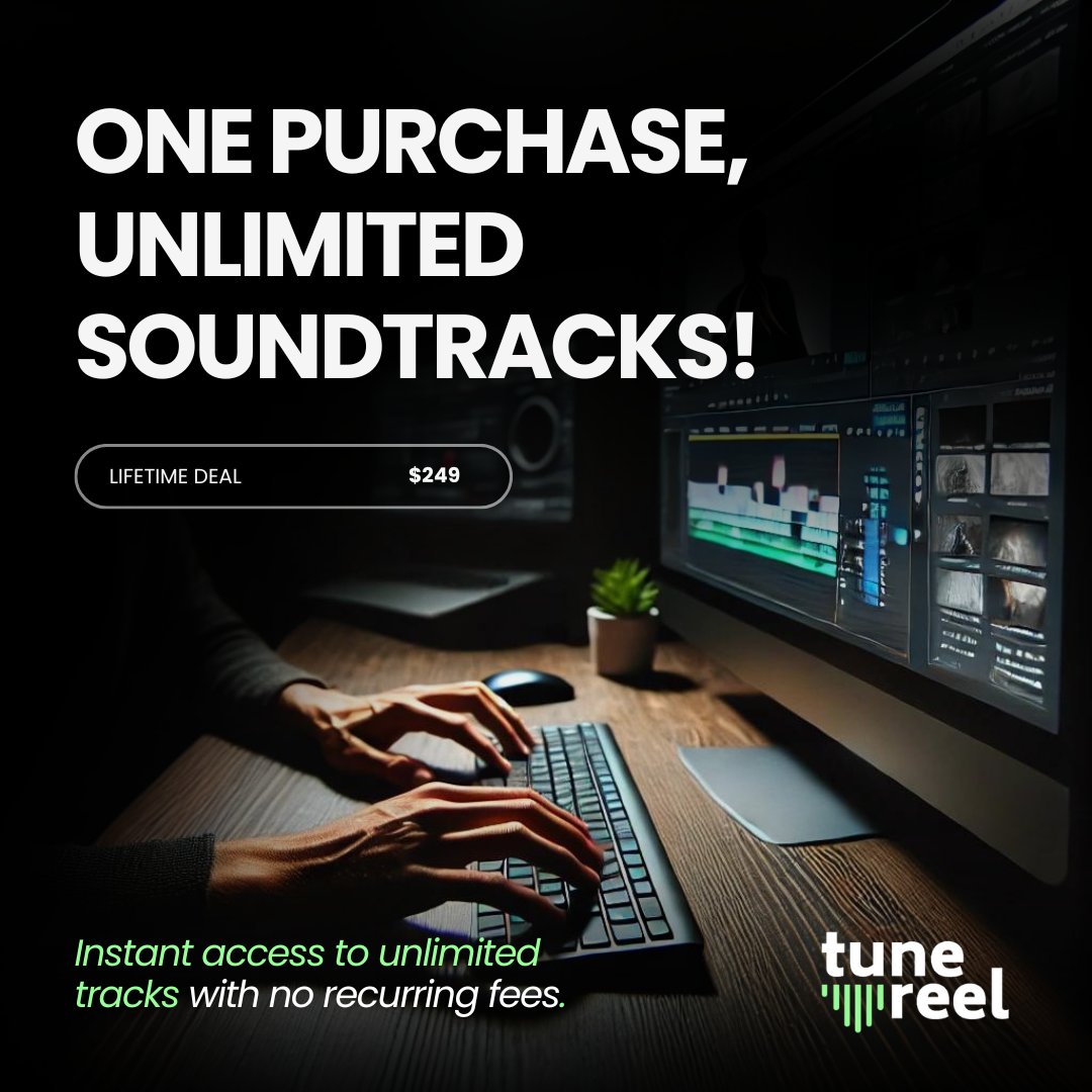 🎧 One payment, unlimited soundtracks! Access TuneReel’s royalty-free music library for life with a one-time payment of $249. 🎶 No recurring fees, just premium tracks forever.
👉 Learn more: TuneReel.com/pricing

#RoyaltyFreeMusic #UnlimitedAccess #TuneReel