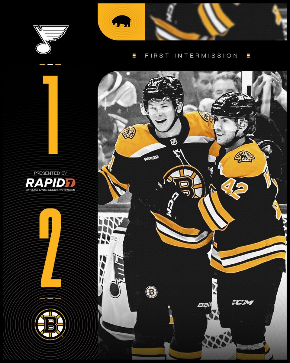 HockeyArab's tweet image. نهاية الشوط الأول بتقدم لبوسطن 💛🖤🔥
#STLvsBOS