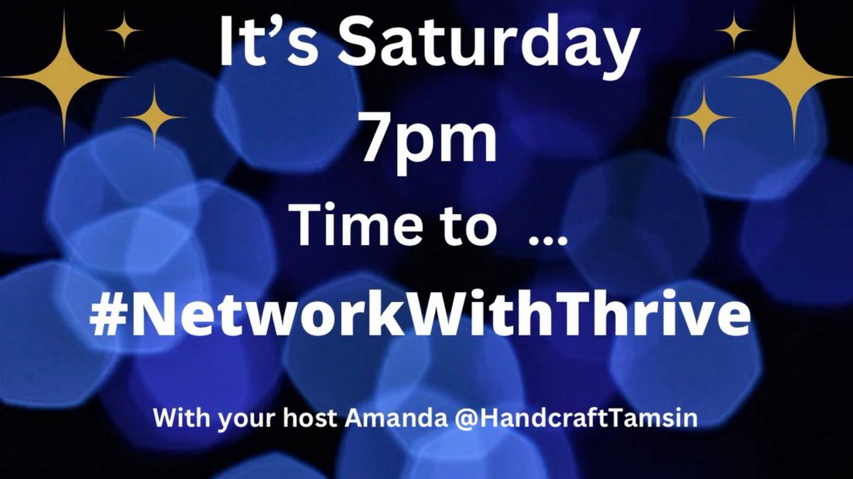 Evening all!  It's time to #NetworkWithThrive!  Do say hello to let us know you're here.  Perhaps give an intro. to your business/introduce yourself, especially if new.  #supportsmallbusiness